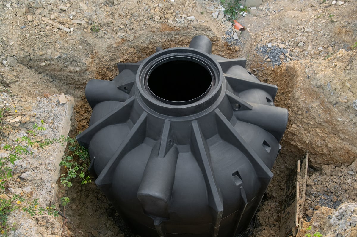 New septic tank installation